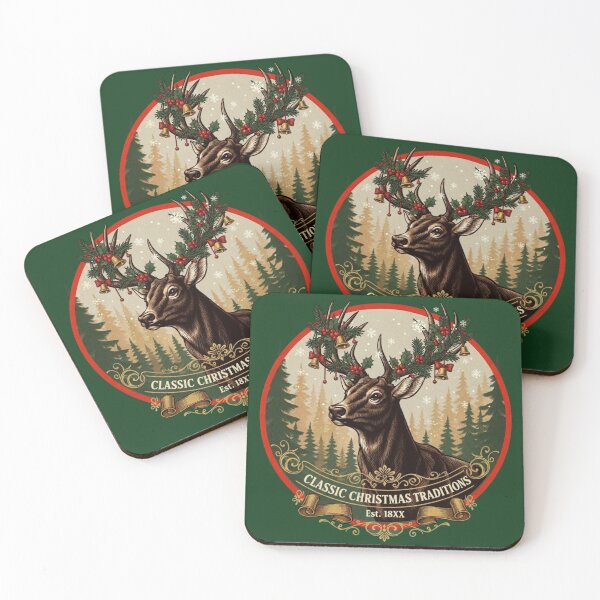 Item preview, Forest Stag Classic Christmas Portrait  designed and sold by Iuqiune.