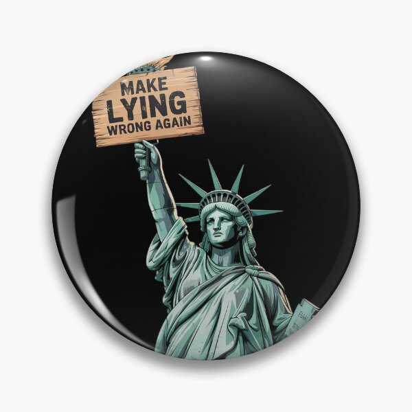 Item preview, Make Lying Wrong Again Statue Liberty anti-Trump Protest designed and sold by MonsterBuddiess.