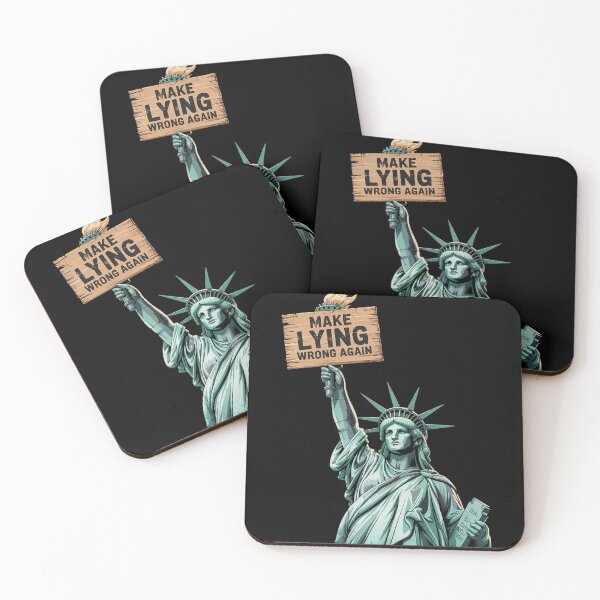 Item preview, Make Lying Wrong Again Statue Liberty anti-Trump Protest designed and sold by MonsterBuddiess.