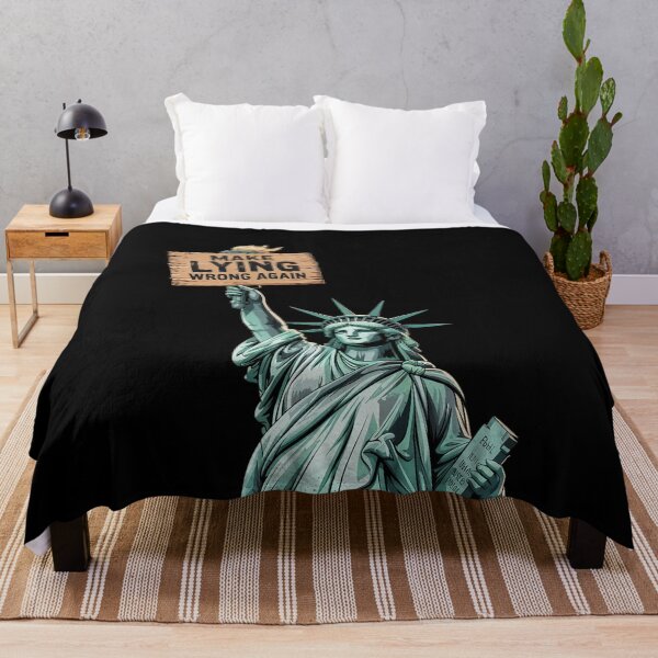Item preview, Make Lying Wrong Again Statue Liberty anti-Trump Protest designed and sold by MonsterBuddiess.
