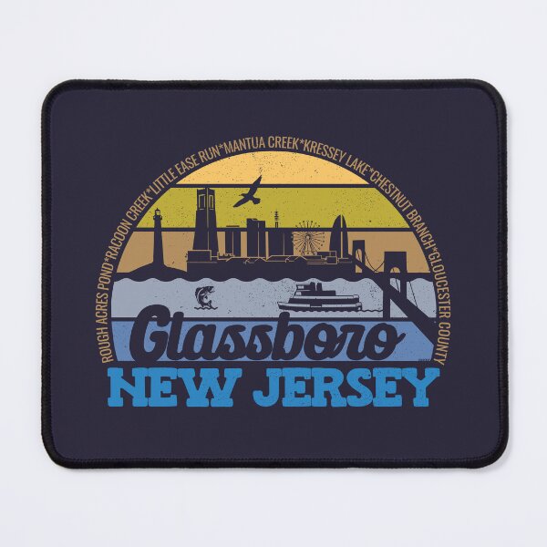 Item preview, Glassboro New Jersey Sunset Retro Vintage Local Pride Logo designed and sold by CRHPOD20.