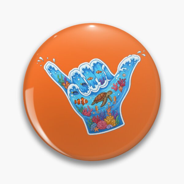 Item preview, Ocean Shaka Hand - Surf and Sea Life designed and sold by Chaotic Neutral.