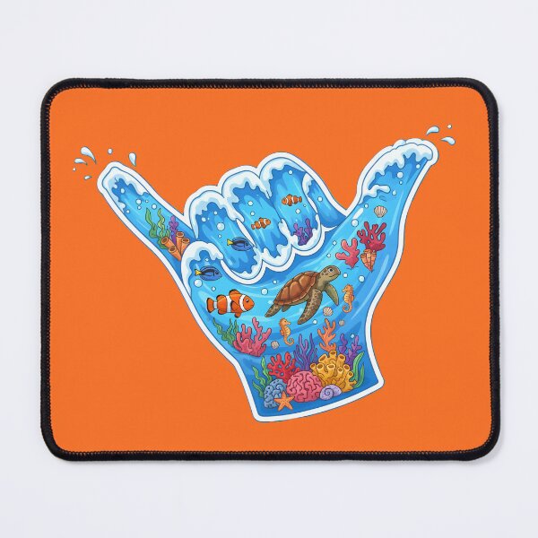 Item preview, Ocean Shaka Hand - Surf and Sea Life designed and sold by Chaotic Neutral.