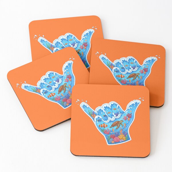 Item preview, Ocean Shaka Hand - Surf and Sea Life designed and sold by Chaotic Neutral.