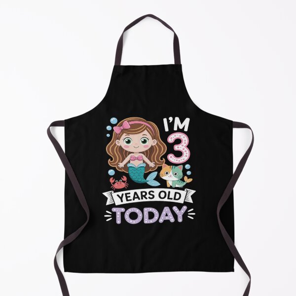 Item preview, Kawaii Cat Mermaid I’m 3 Years Old Today 3rd Birthday Happy designed and sold by SnackPAC.