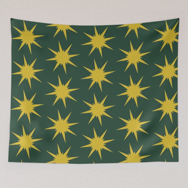 Item preview, Golden Christmas Starburst Pattern designed and sold by PrintMintStudio.