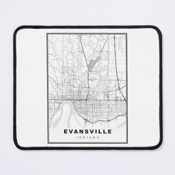 Item preview, Evansville Map designed and sold by Tamas Das.