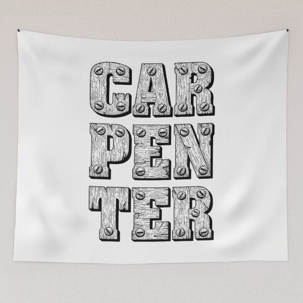 Item preview, Carpenter Carpentry Woodworking Woodworker Typography DIY designed and sold by GrandeDuc.