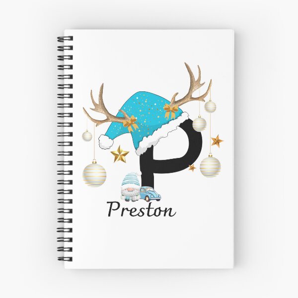 Item preview, Christmas Letter P with Name PRESTON – Kids And Family Personalized Gift designed and sold by NaroniDesign.