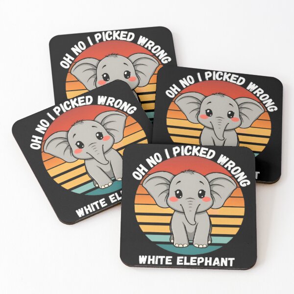 Item preview, Ho No I Picked Wrong White Elephant For Elephant Lovers Holiday Gift designed and sold by Thread&Fable.