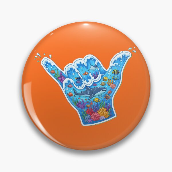 Item preview, Ocean Shaka Hand - Surf and Sea Life designed and sold by Chaotic Neutral.