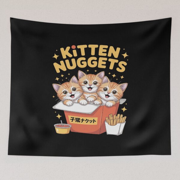 Item preview, Kawaii Kitten Nuggets Japanese Bento designed and sold by LittleDame.