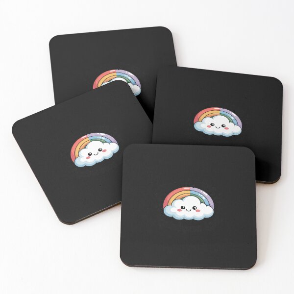 Item preview, kawaii rainbow with smiling clouds and motivational designed and sold by LittleDame.