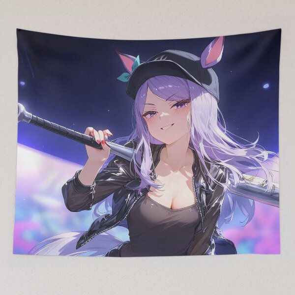 Item preview, Mejiro McQueen Cool Waifu Baseball Bat Uma Musume Pretty Derby Anime Night designed and sold by TorbenKuhano.