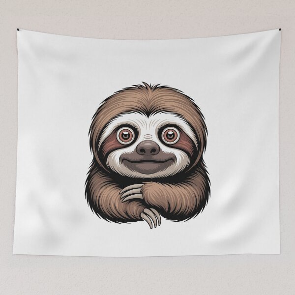 Item preview, Cute Happy Smiling Sloth Animal Face designed and sold by k3rstman1.