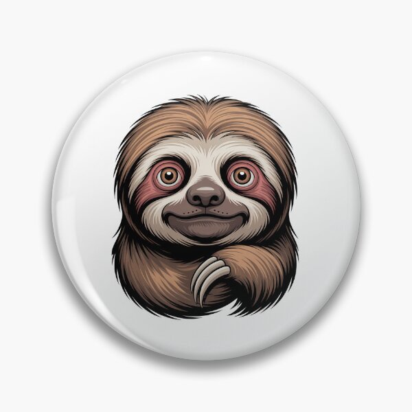 Item preview, Cute Happy Sloth Face Animal designed and sold by k3rstman1.