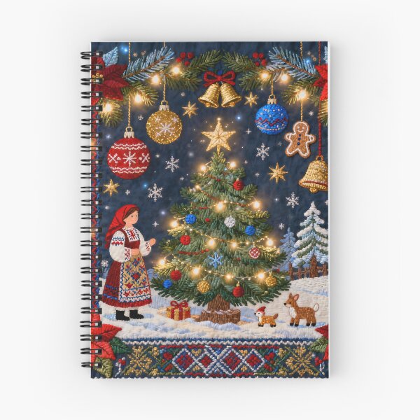 Item preview, Romanian Christmas Folk Embroidery Scene designed and sold by Maximilianos.