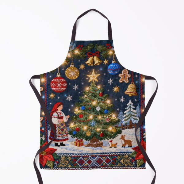 Item preview, Romanian Christmas Folk Embroidery Scene designed and sold by Maximilianos.