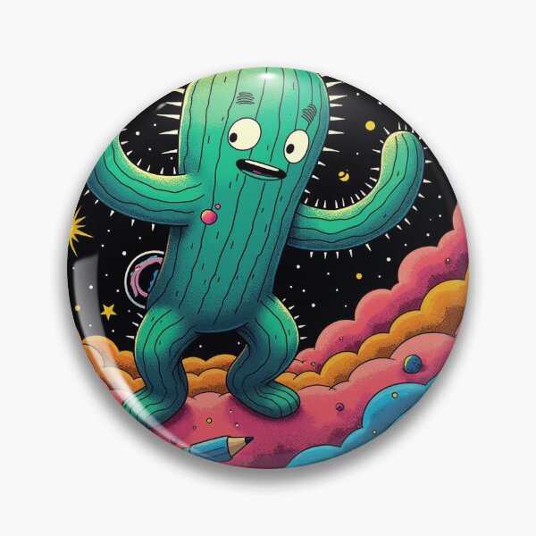 Item preview, Cactus Astronaut in Cosmic Office designed and sold by PictorialWhimsy.