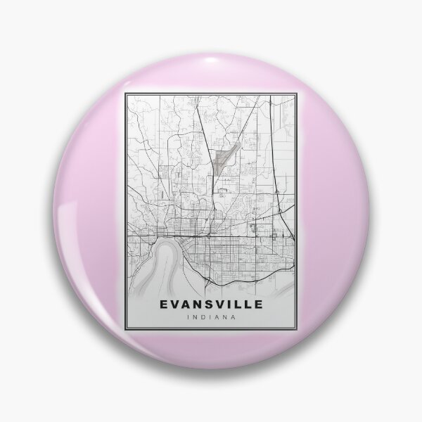 Item preview, Minimalist Evansville Map designed and sold by Tamas Das.