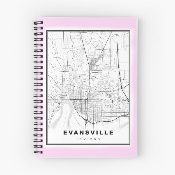 Item preview, Minimalist Evansville Map designed and sold by Tamas Das.