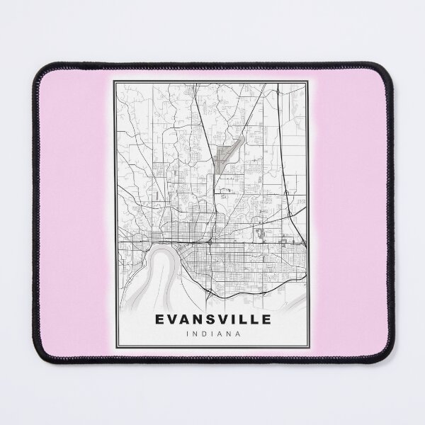 Item preview, Minimalist Evansville Map designed and sold by Tamas Das.