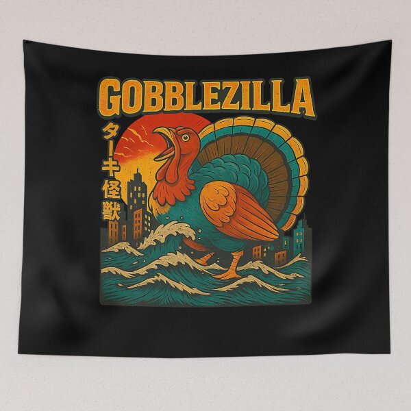 Item preview, Thanksgiving Happy Funny Humor Quote Retro Gobblezilla Style designed and sold by nguyenconguan80.