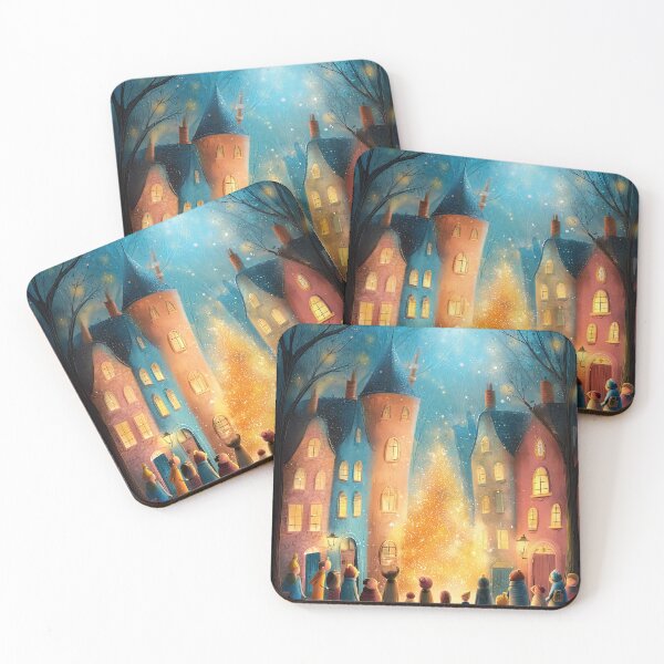 Item preview, Cozy Christmas Village designed and sold by Retro Type.