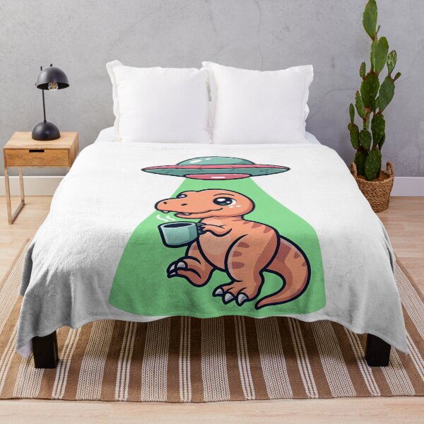 Item preview, Cute T-Rex Dinosaur UFO Alien Coffee designed and sold by k3rstman1.