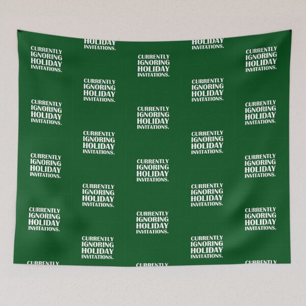 Item preview, Currently Ignoring Holiday Invitations. – Green Edition / Introvert Joke Funny T-Shirt Label designed and sold by introvertvibes.