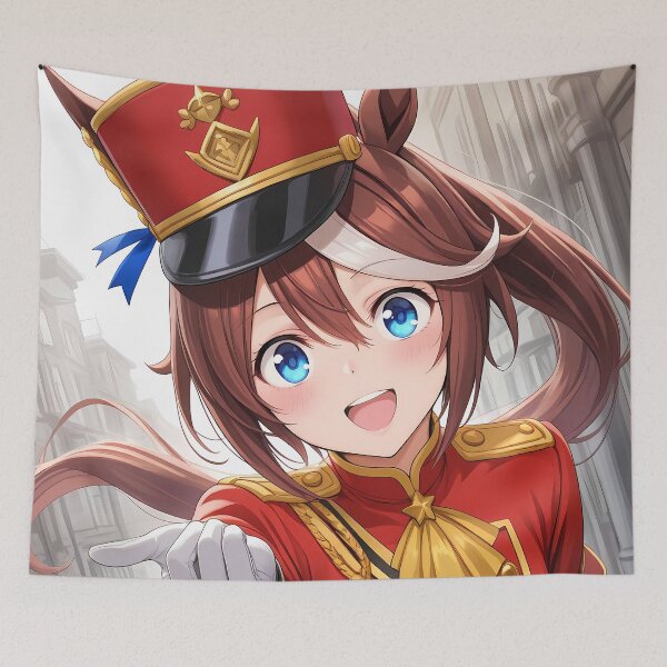 Item preview, Tokai Teio Uma Musume Pretty Derby Anime Girl Marching Band Red Outfit designed and sold by TorbenKuhano.