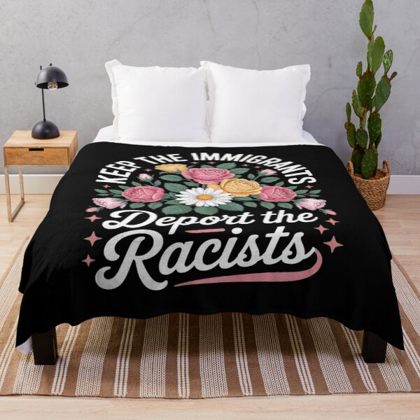 Item preview, Keep Immigrants Deport Racists - Floral Protest designed and sold by LittleDame.