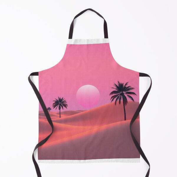 Item preview, Pink Desert Sunset Vaporwave Aesthetic Palm Trees Wall Art designed and sold by EllDAV777.