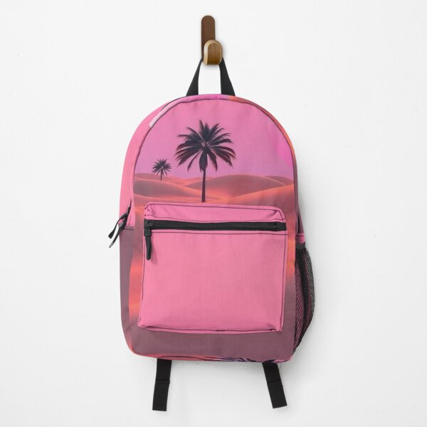 Item preview, Pink Desert Sunset Vaporwave Aesthetic Palm Trees Wall Art designed and sold by EllDAV777.