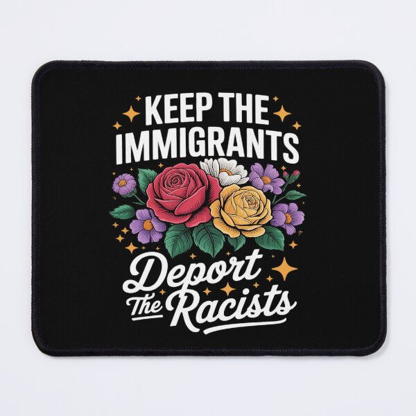 Item preview, Keep Immigrants Deport Racists Wildflower Floral Protest Art designed and sold by LittleDame.
