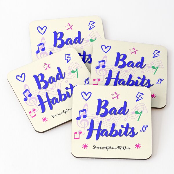 Item preview, Bad Habits Popular Song Title designed and sold by CharlottePlaceArt.