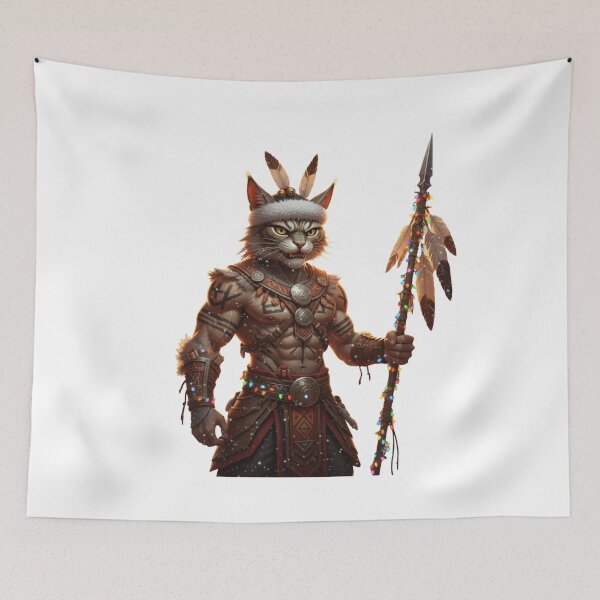 Item preview, Powerful Tribal Warrior Sunset Desert Portrait designed and sold by WildLeafDigital.