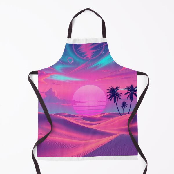 Item preview, Vaporwave Desert Sunset Palm Trees Neon Retro 80s Art designed and sold by EllDAV777.