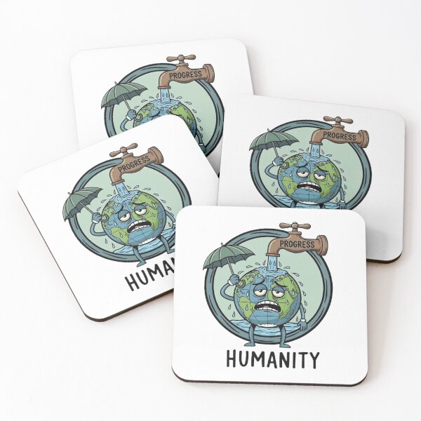 Item preview, Humanity – Sad Earth Overwhelmed by “Progress” Illustration designed and sold by Mido-artister.