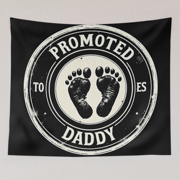 Item preview, Promoted to Daddy, New Father, First Time Dad, Dark designed and sold by Huskyyy Designs.