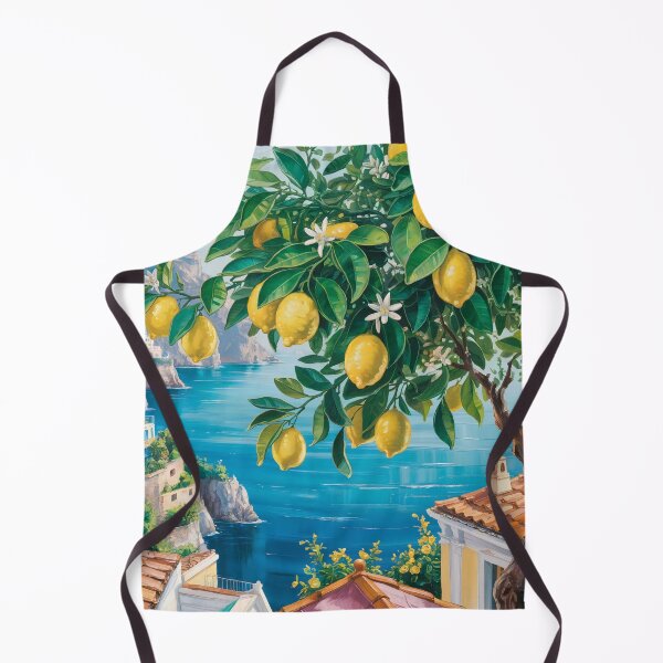 Item preview, Amalfi Coast Lemon Tree oil painting designed and sold by Tamas Das.