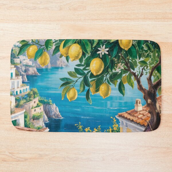 Item preview, Amalfi Coast Lemon Tree oil painting designed and sold by Tamas Das.