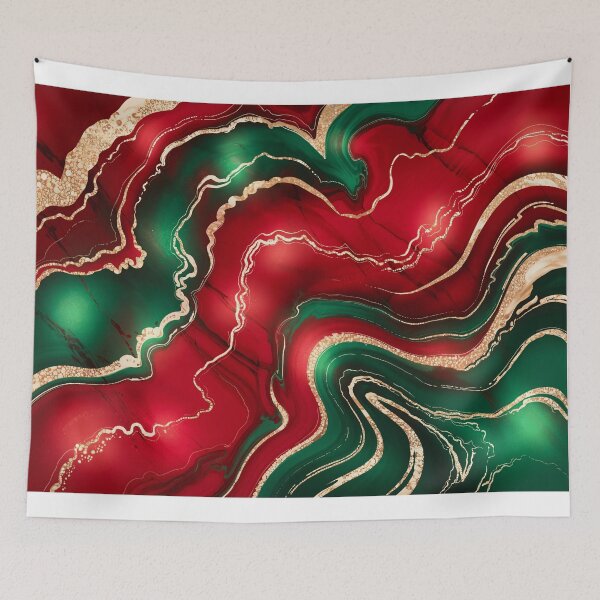 Item preview, Vibrant Christmas Marble Digital Background: Swirling Red, Green, and Gold Fluid Texture designed and sold by ZyxDes.