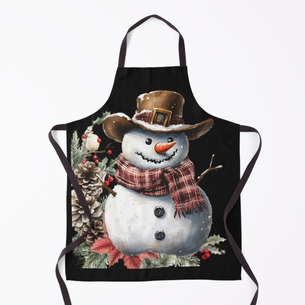 Item preview, Western Christmas Snowman - Watercolor Cowboy Holiday Art designed and sold by designwiss.