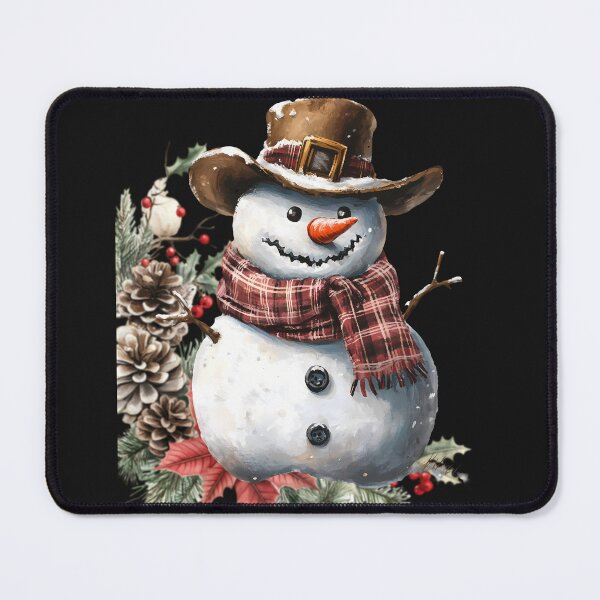 Item preview, Western Christmas Snowman - Watercolor Cowboy Holiday Art designed and sold by designwiss.