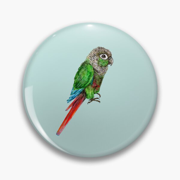Item preview, A watercolor painting of a green cheeked conure designed and sold by Bwiselizzy.