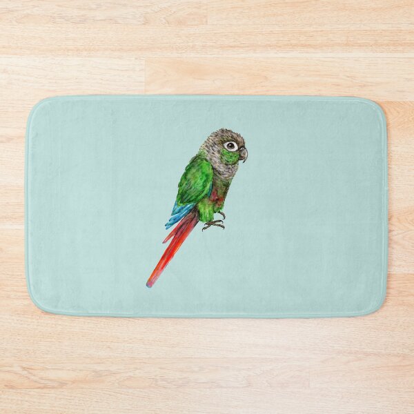 Item preview, A watercolor painting of a green cheeked conure designed and sold by Bwiselizzy.