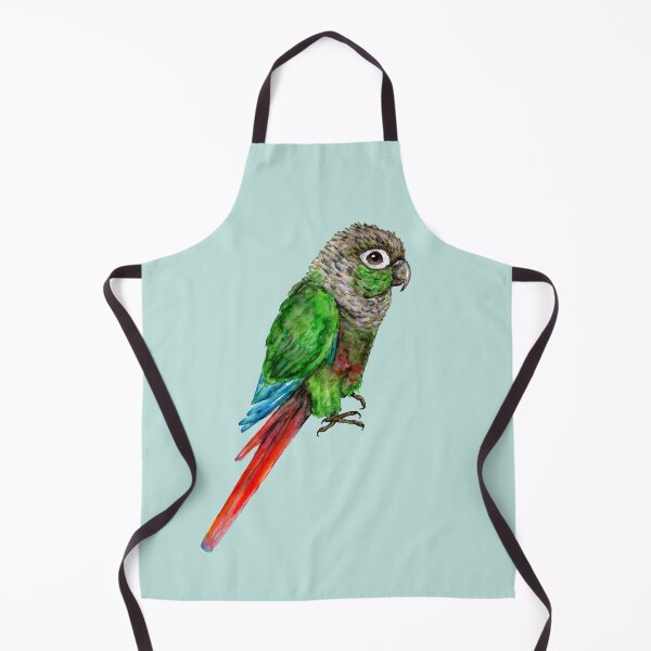 Item preview, A watercolor painting of a green cheeked conure designed and sold by Bwiselizzy.