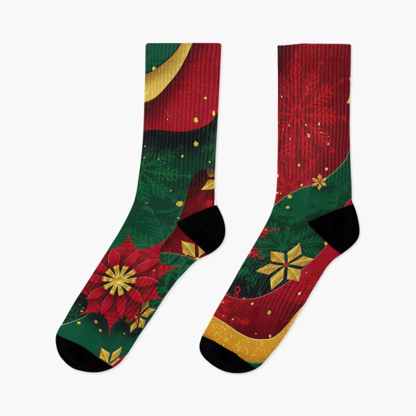 Item preview, Vibrant Christmas Paper Background: Digital Illustration of Ruby Red, Emerald Green & Gold Overlapping Layers designed and sold by ZyxDes.