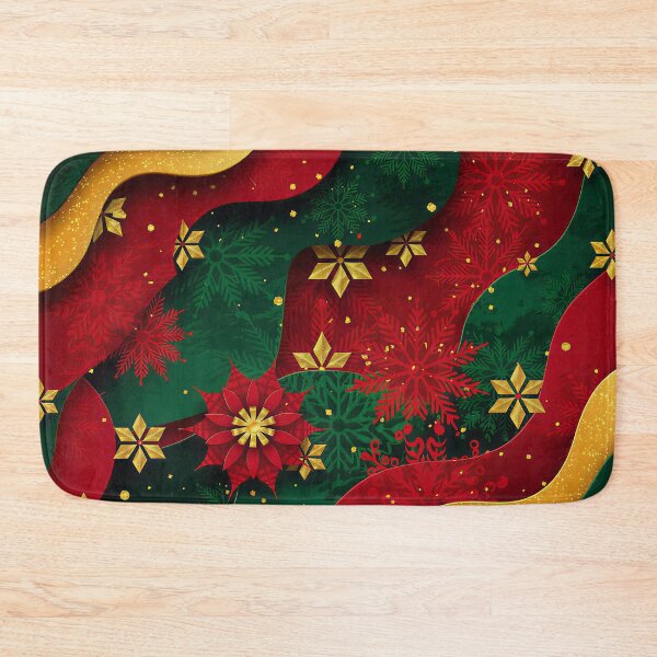 Item preview, Vibrant Christmas Paper Background: Digital Illustration of Ruby Red, Emerald Green & Gold Overlapping Layers designed and sold by ZyxDes.